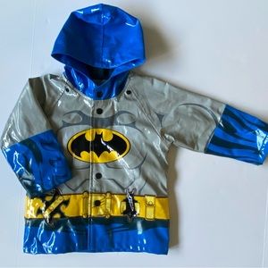 Barman Raincoat Size 2T Western Chief 24 Months Hooded Blue Gray Lightly lined